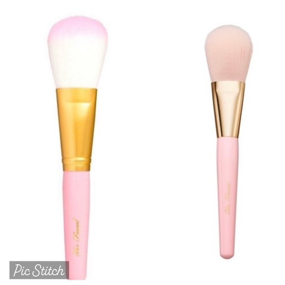 Too Faced NEW Brush Duo - Powder Brush + Blush Brush NEW IN PROTECTIVE SLEEVE - Picture 1 of 3